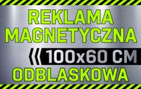 REKLAMA MAGNETYCZNA odblaskowa magnes na samochód auto 100x60 z projektem