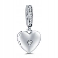Zawieszka SREBRO 925 Charms Koralik Otwierane Serce