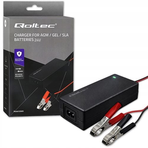 Ładowarka Qoltec do AGM GEL STD | Prostownik 24V 2A 48W na Arena.pl