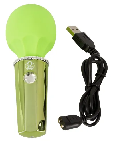 you2toys mini wand lemon - zielony masażer z 10 trybami wibracji usb na Arena.pl