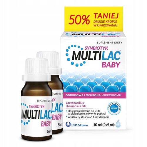MULTILAC BABY synbiotyk dla dzieci krople 2x5ml na Arena.pl