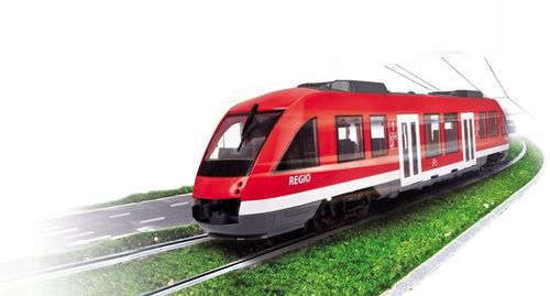 WIELKI POCIĄG MIEJSKI SZYBKI TRAMWAJ KOLEJKA OTWIERANE DRZWI POJAZD 45 CM na Arena.pl