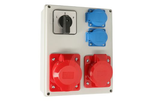 Rozdzielnica budowlana zestaw R-BOX L-P 2x230V 1x16A/5 1x32A/5 Viplast na Arena.pl