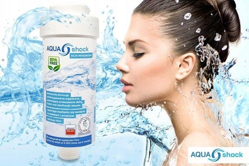 FILTR DO WODY PRYSZNICOWY POD PRYSZNIC USUWA CHLOR BPA FREE AQUA shock na Arena.pl