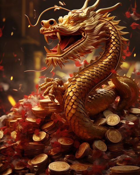Plakat 40x50cm Smok Bogactwa zdjęcie 1