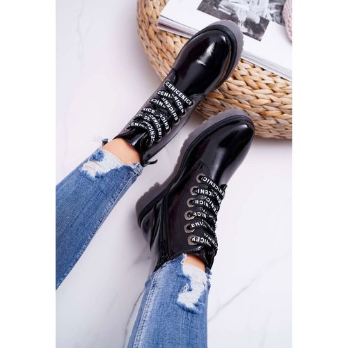 Botki Damskie Płaski Obcas Glany r.38 na Arena.pl