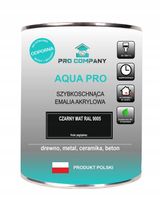 AQUA PRO Emalia Szybkoschnąca 0,8L Czarny MAT 9005