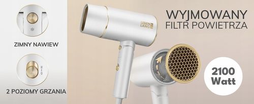 Suszarka do włosów mała LEBENLANG 2100W jonizacja składana zimny na Arena.pl