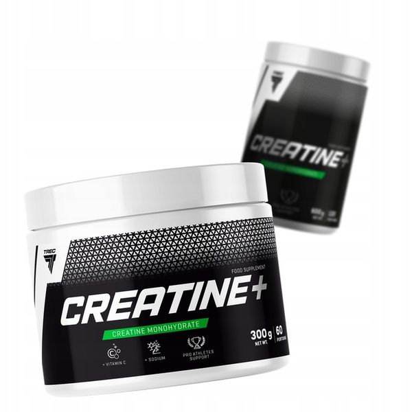 MOCNA KREATYNA MONOHYDRAT NA MIĘŚNIE RZEŹBĘ Trec Creatine+ 100% 300g WIT. C zdjęcie 4