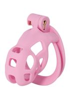 penis prison cock cage short pink