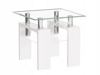 stolik kawowy a08-2 h-55cm mini biały