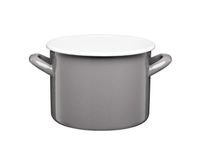 Garnek emaliowany polewany gładki GORDON 16 cm 2,4 l szary biały środek