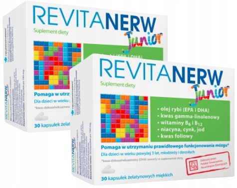REVITANERW JUNIOR układ nerwowy pamięć 2x30 zdjęcie 1