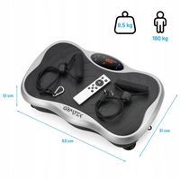 PLATFORMA WIBRACYJNA WIBRUJĄCA TRENINGOWA MASAŻER Z PILOTEM XP500 GYMTEK