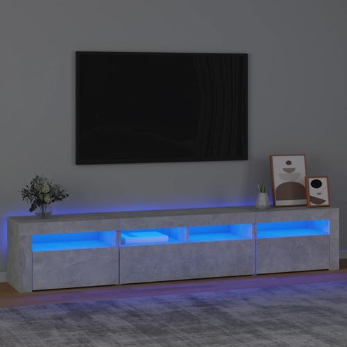 Szafka pod TV z oświetleniem LED, szarość betonu, 210x35x40 cm na Arena.pl