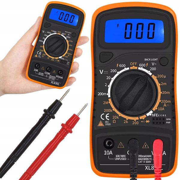 Multimetr ręczny RETOO miernik cyfrowy multimetr LCD zdjęcie 2