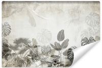 Fototapeta Do Jadalni LIŚCIE Egzotyczne Styl Retro Beton 135cm x 90cm