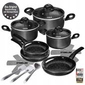 Zestaw garnków Stoneline aluminiowe 14 el.