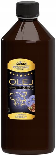 VITAR Veterinae Olej Lniany 1000 ml - lśniąca sierść, doskonałe źródło na Arena.pl