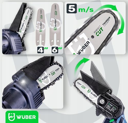 PIŁA ŁAŃCUCHOWA AKUMULATOROWA MINI PILARKA GAŁĘZIÓWKA 2xAKU 2xPROWADNICA na Arena.pl