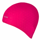 CZEPEK SILIKONOWY BĄBELKOWY AQUA-SPORT PINK NA DŁUGIE WŁOSY