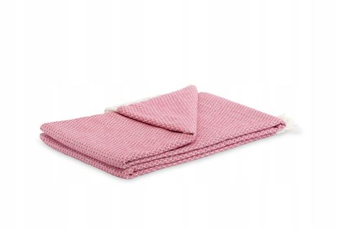 koc bawełniany 150x200 scotch przeplatany czerwony na Arena.pl