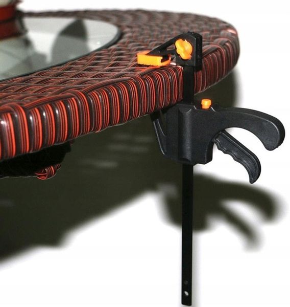 6x ŚCISK STOLARSKI UCHWYT JEDNORĘCZNY SZYBKOZACISKOWY SOLIDNY ZACISK 100 zdjęcie 7