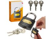 Kłódka żeliwna 48 mm 3 kluczyki samozatrzaskowa