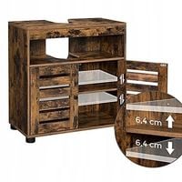 Szafka łazienkowa pod umywalkę 60x30x63 cm rustykalny brąz