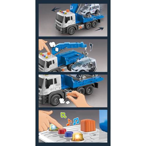 Interaktywna Ciężarówka Z Hakiem I Lawetą Światła Dźwięki Ruchome Elementy na Arena.pl