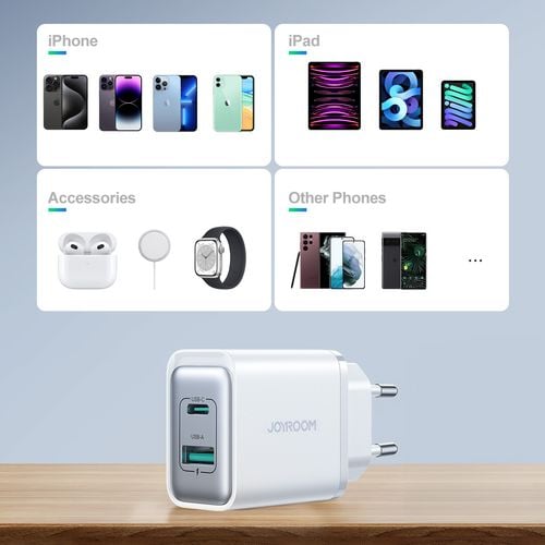 ładowarka sieciowa usb-c - usb-a 30w pd - biała na Arena.pl