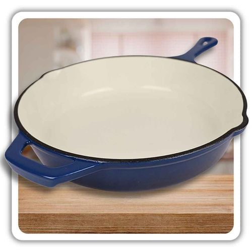 emaliowana patelnia żeliwna 26cm hage niebieska na Arena.pl