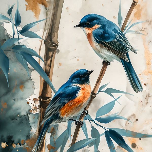 Plakat 60x60cm Trzy Ptaki zdjęcie 1