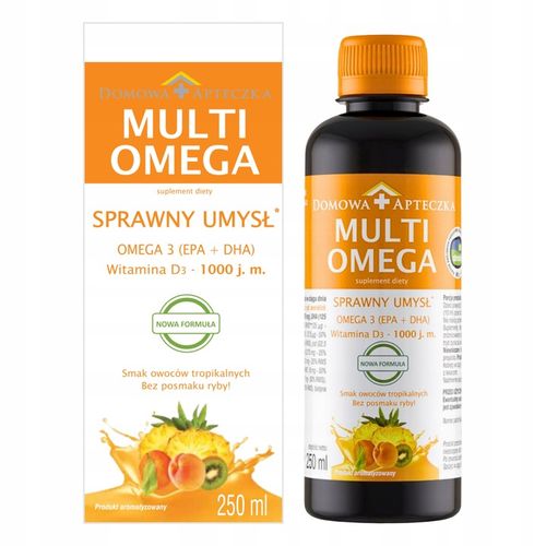 MULTI OMEGA 3 kwasy tłuszczowe witamina D MÓZG 250 ml na Arena.pl