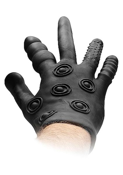 Silicone Stimulation Glove - Black zdjęcie 1