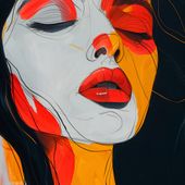Plakat 100x100cm Rozlane Zamyślenie