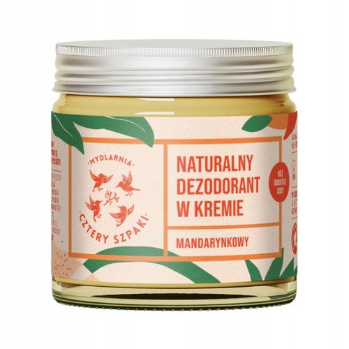 Dezodorant w kremie mandarynkowy bez dodatku sody Cztery Szpaki 60 ml na Arena.pl