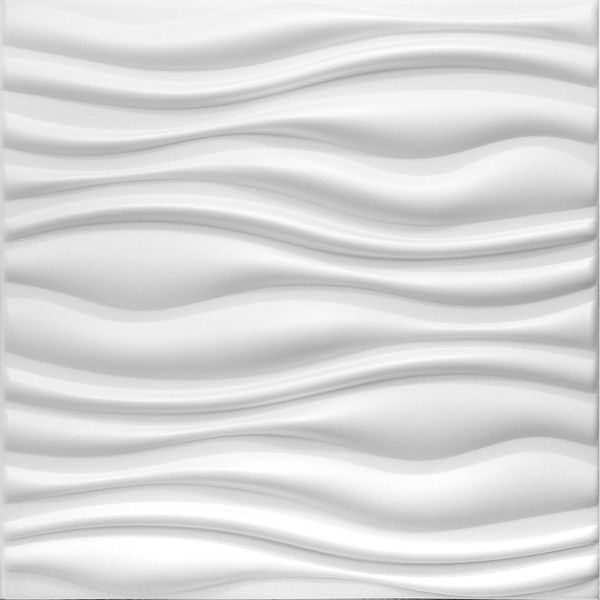 BIAŁE Panele ścienne , Piankowe Kasetony Sufitowe 3D FLOW zdjęcie 1