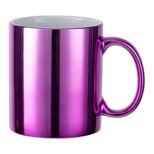 Kubek platerowany 330 ml do sublimacji - fioletowy zdjęcie 1