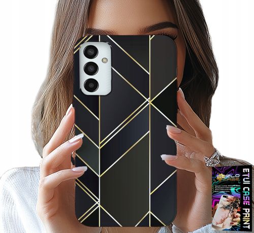ETUI DO SAMSUNG GALAXY M23 - ZŁOTE RAMKI, ELEGANCKIE WZORY + SZKŁO na Arena.pl
