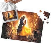 PUZZLE - Piękna i Bestia WZORY Z BAJEK I GIER 70el + WORECZEK
