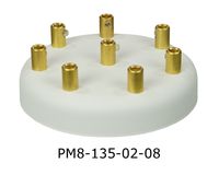 Podsufitka metalowa 8 otworów 135mm kolor biały + mosiądz