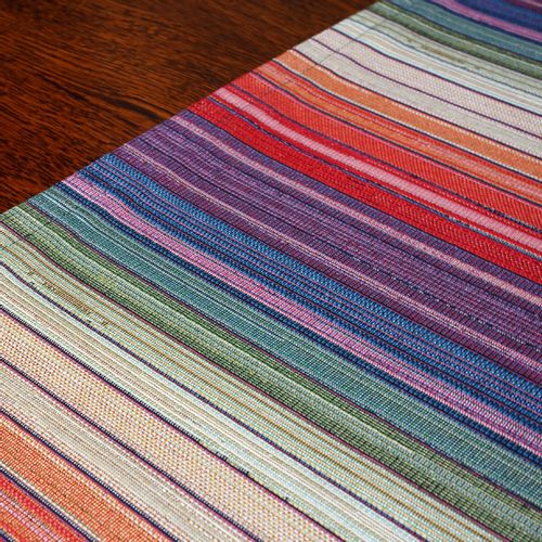 Bieżnik 140cm na ławę lub stół kolorowy wzór Tęcza geometryczny gobelin na Arena.pl