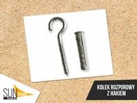 KOŁEK ROZPROWY DO MONTAŻU ŻAGLI PRZECIWSŁONECZNYCH OGRODOWYCH DO MURU