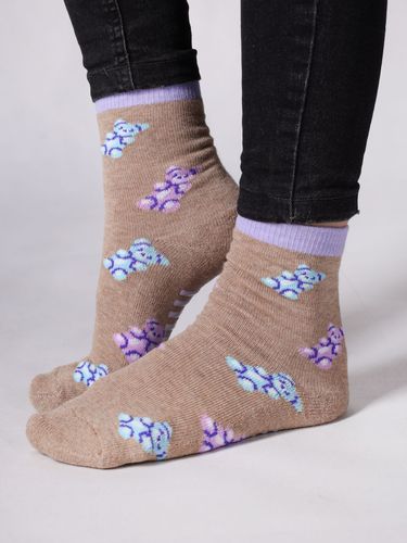 Skarpety bawełniane półfrotte dziewczęce z ABS kolorowe 6PAK 20-22 YOCLUB na Arena.pl