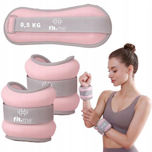 OBCIĄŻNIKI CIĘŻARKI NA KOSTKI NADGARSTKI RĘCE NOGI 2x0,5KG CIĘŻARKI FIT.ME na Arena.pl