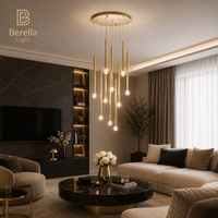 Lampa Wisząca Berella Light Aramo 10 GD złota BL5584