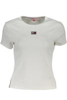 BIAŁY DAMSKI T-SHIRT Z KRÓTKIM RĘKAWEM TOMMY HILFIGER XS EU