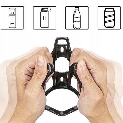 KOSZYK BIDONU ROWEROWY UCHWYT NA BIDON ROWER LEKKI CZARNY + ŚRUBY i IMBUS na Arena.pl