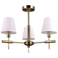 Plafon LAMPA sufitowa BALTER MD38482-3 Italux klasyczna abażurowa OPRAWA metalowa żyrandol biały złoty